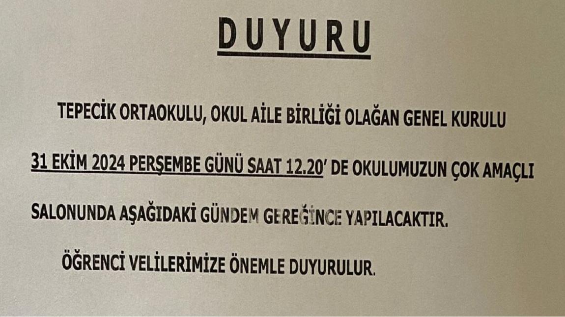 Okul Aile Birliği Toplantımıza Tüm Velilerimizi Bekliyoruz